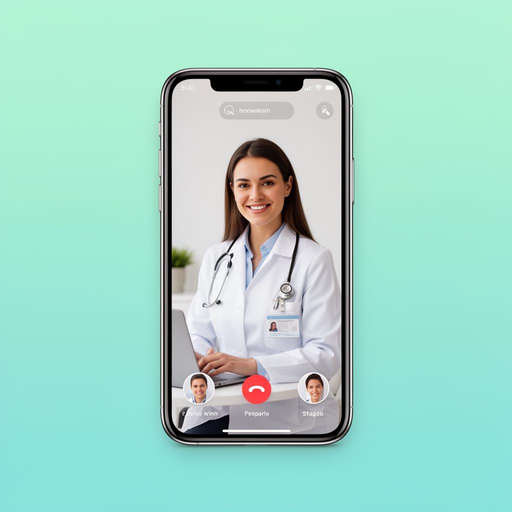 Téléconsultation Medadom : médecin en visio sur smartphone